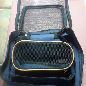 3 Piece Blue, Gold Trim Tablet. Android, and Labtop Travel Luggage.